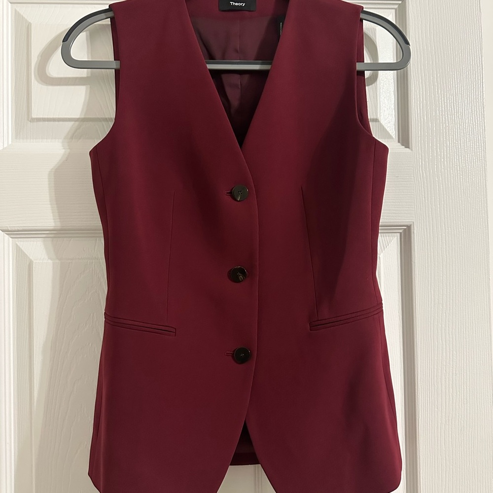 Theory Women's Burgundy Vest